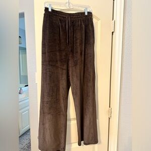 brown velvet pants